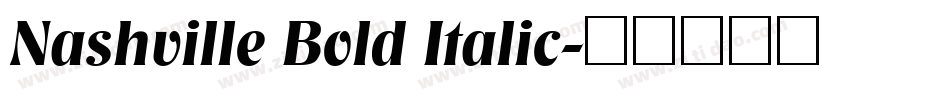 Nashville Bold Italic字体转换